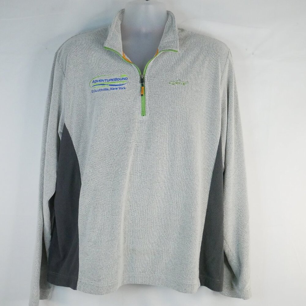 Orvis Mens Long Sleeve Waffle Knit Sweater 1/4 Zip Gray Size XL Adventurebound